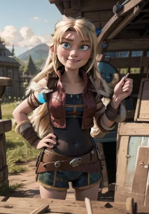 astrid_hofferson, smile , Astrid (How to train your dragon), hot look, nacked NFSW, vegina, sexy' pose 