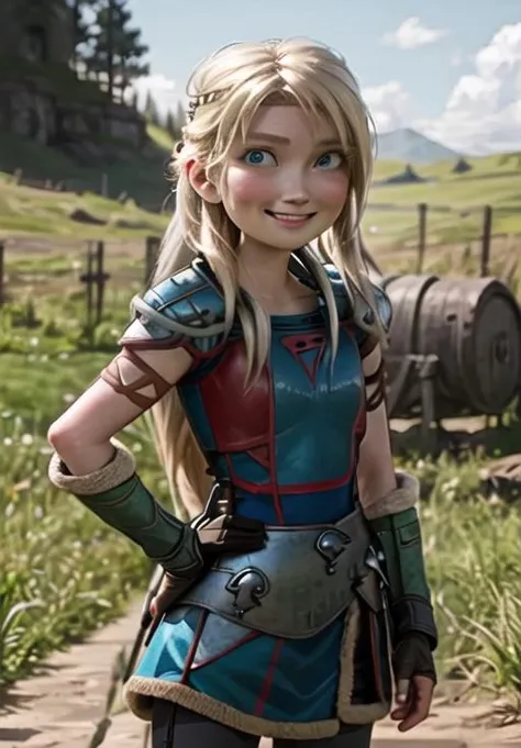 <lora:astrid_hofferson:0.8>, astrid_hofferson, smile