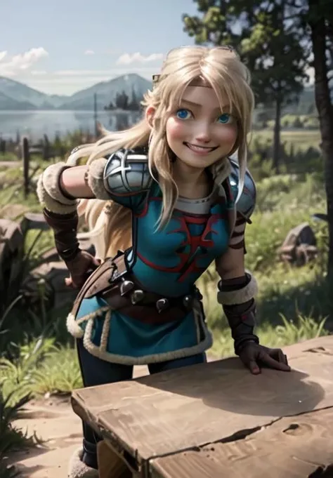 <lora:astrid_hofferson:0.8>, astrid_hofferson, smile