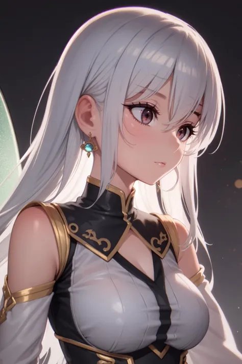 best_quality,lens_flare,caustics,(day,dim_lighting:1.2),(chromatic_aberration,film_grain:1.1),(subsurface_scattering:1.2),high_contrast,bokeh,depth_of_field,outdoors,simple_background,
1girl,solo,upper_body,looking_away,dynamic_pose,(wide_hip:1.2),curly_hair,silver_hair,
earrings,Fairy queen-inspired regal robes with flowing sleeves,see-through,oversized,Eve3D,<lora:eve3d_v0.4-000004:0.5>,