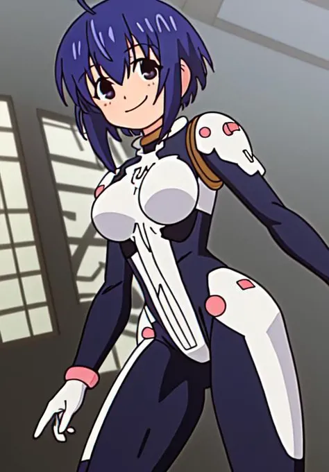 <lora:UQHolder:0.6>,Nodoka_Miyazaki,solo, smile, bodysuit