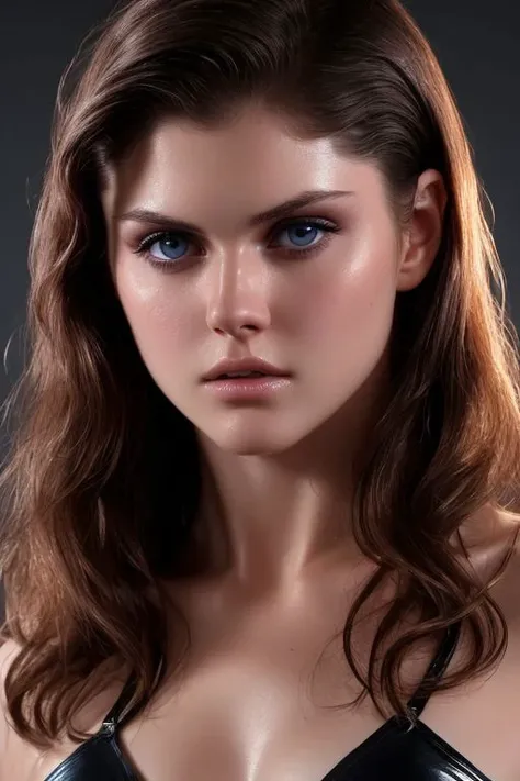 (face closeup:1.3) photo of (CR-AlexandraD4ddario-v11-jjonahjameson:0.9) as a (young:1.0) woman, (oiled shiny skin:1.0), (slick undercut hair:1.1),
(8k uhd:1.0), (best quality:1.0), (masterpiece:1.0), (sharp focus:1.0), grey background,