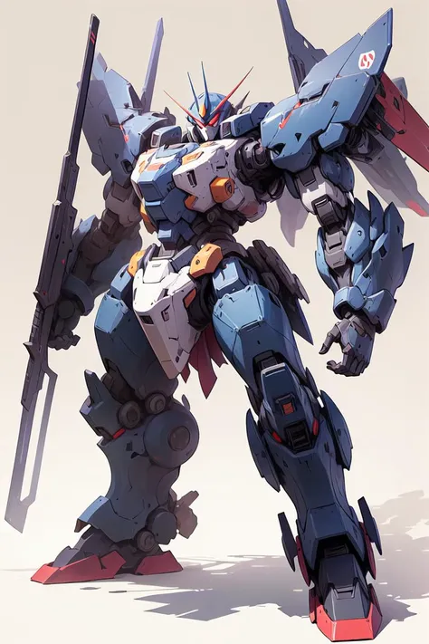 1 mecha oni bulky armor giant robot shadow flat vector art (best quality, masterpiece, )