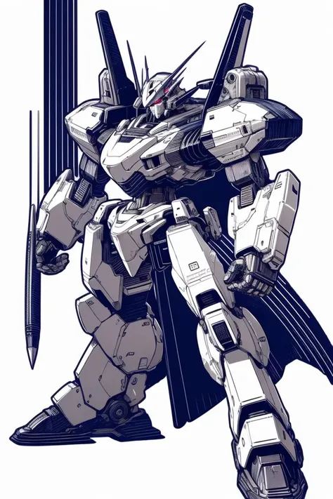 <lora:ballpointpen:0.9>,masterpiece,blue ballpoint pen drawing,1mecha,