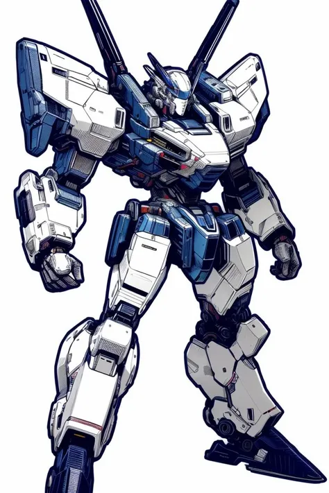 <lora:ballpointpen:0.9>,masterpiece,blue ballpoint pen drawing,1mecha,