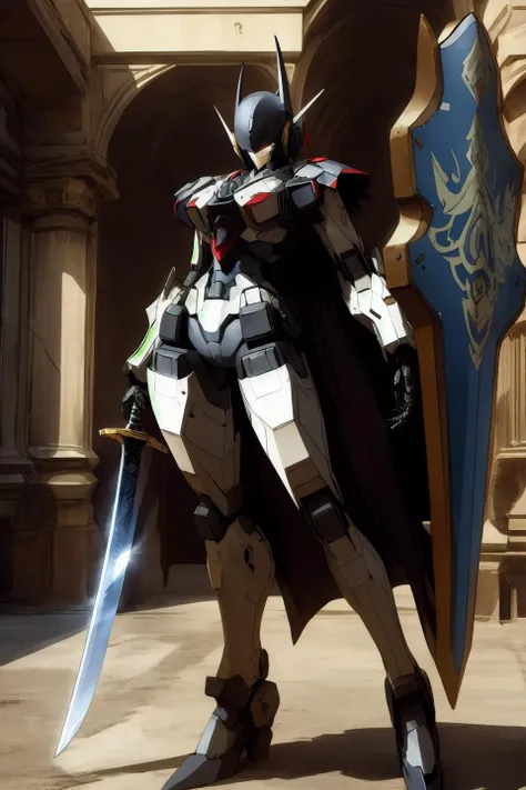 nsfw, (masterpiece:1.3), best quality:1.4, detailed unity 8k wallpaper, highres, absurdres:1.2, perfect lighting, cinematic shadows, highly detailed background, BREAK
 super-perfect anatomy head face limbs arms hands fingers legs:1.4, thick outline:-0.8, black outline:-0.5, photorealistic, BREAK
 (super-beautiful-detailed 1android-girl attractive-body gigantic-long-sagging-breasts pussy hand nose character-design mecha-hair mecha-face eyes decorations mecha), slender:1.5, constricted waist:1.3, solo, BREAK
 (dark-knight style, sword, shield, full body mecha armor, image-color black), robomusu, (no humans), very-long mecha-hair, <lora:robomusu:0.8>, full body, hero posing, in secret base