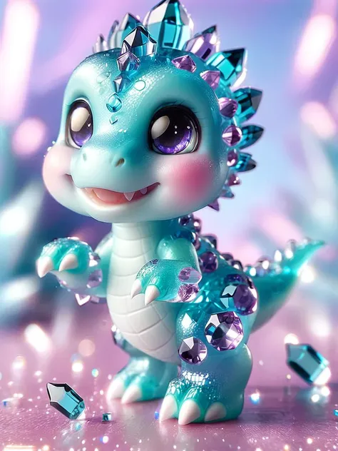 ral-smoldino, a crystal style dinosaur <lora:ral-smoldino:1>