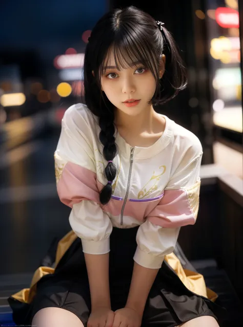 sit,(bokeh:1.2),<lora:jirai_v2:1>,(jirai fashion),Purple,Street wear,(yellow cloth),Street wear,pink,(Fluorescent purple),Hip-hop outfit,
reggae hairstyle,Dreadlocks,
Bright colors,details,
Atmosphere,clear,sharp,Photorealistic portraits,4k,high quality,masterpiece,high res,<lora:ClothingAdjuster3:-0.3>,