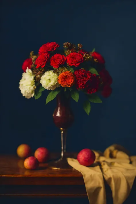 (masterpiece), (best quality), (still_life:1.3), no humans, Simple background, old, realistic, Rembrandt lights, 8K, Ultra-HD, hyper-realistic, vibrant, 8k, detailed, ultra detail, soothing tones, muted colors, fresh flowers,
<lora:still_life_v3:0.6>, <lora:LowRa:0.85>,