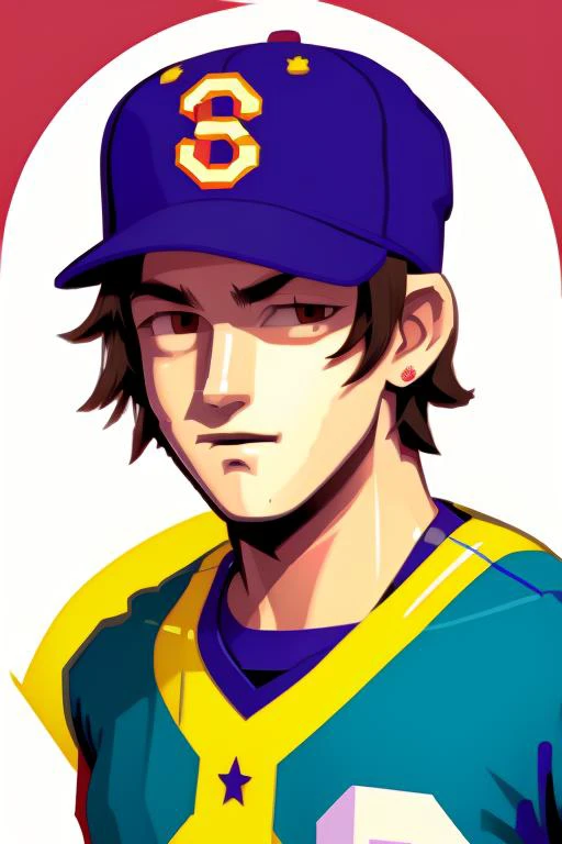 <lora:Lord AK Style - V1-000005:0.7> lord_ak_style, popart, colorful, retro, <lora:Final Fantasy 6 Portraits - V1:0.55> final_fantasy_6_portrait, snes, baseball_player, baseball_uniform, baseball_mitt, full_body, baseball_cap,