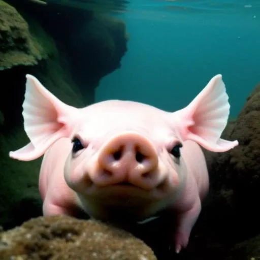 photo of a axolotl pig hybrid