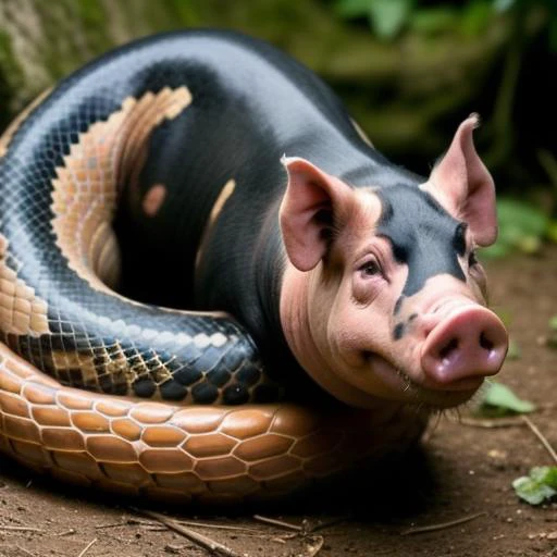 photo of a pig snake hybrid