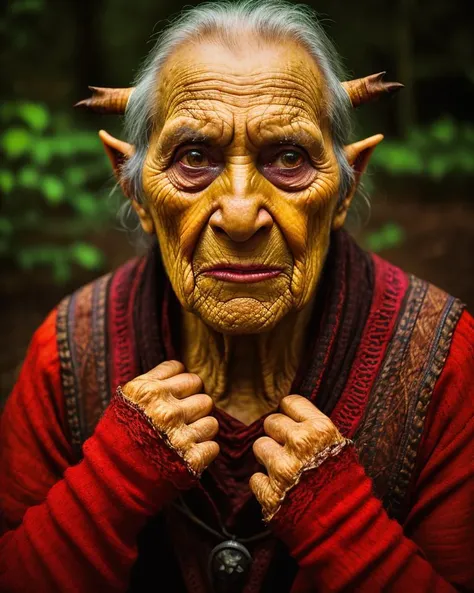 photo of a 81yo 81 years old orc woman
highly detailed intricate, photorealistic analog style photograph
by Adi Granov and Reylia Slaby