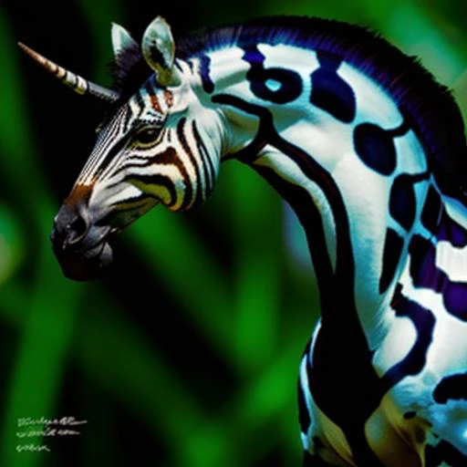 a realistic photo of a zebra seahorse hybrid