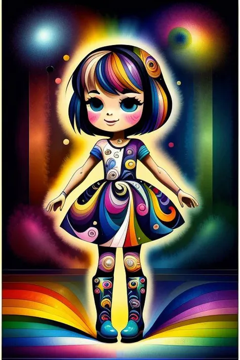 <lora:ral-colorswirl:1> ral-colorswirl, 1girl, rainbow_dress, boots, smole, full body, <lora:lcm_sd15_mini_6mb:1.0>