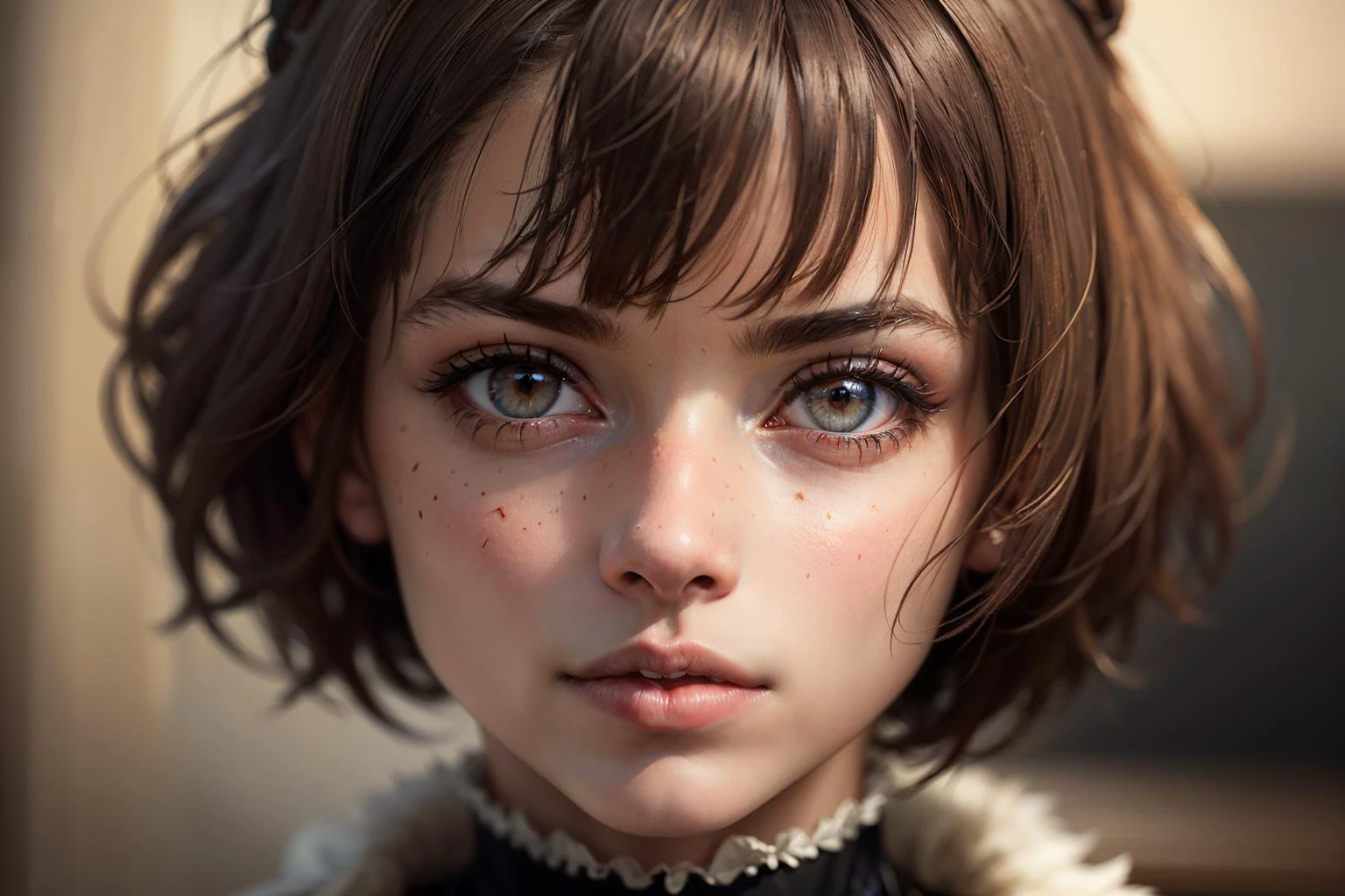 ((best quality)), ((masterpiece)), (detailed), (realistic), girl, Titian, portrait, elephant