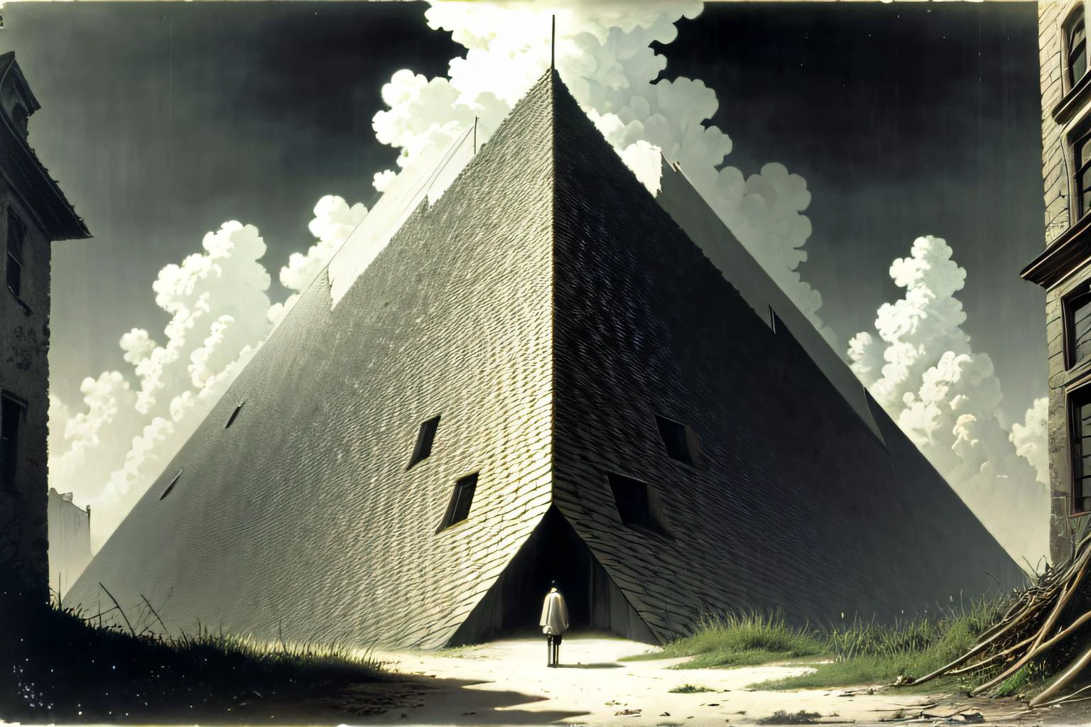 ((best quality)), ((masterpiece)), (detailed), (realistic), man Surrealist Art, Mesmerizing, Eugene Atget, Gothic, Surreal