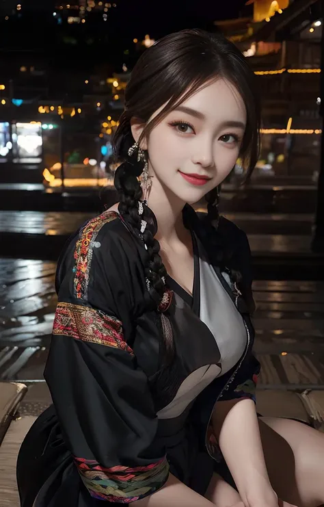night,(night:1.8),white theme,(city lights:1.9),(black theme,),in summer,onsen,(nature:1.9),1girl,full body,very long hair,grin,sexy,unaligned breasts, dynamic angle,dynamic pose,outdoors,chinese style architecture,smiley face,
ray tracing,cinematic lighting,(raw photo:1.2), (photorealistic:1.4), absurdres, incredibly absurdres, huge filesize , ultra-detailed, highres, extremely detailed,best quality ,masterpiece, illustration, an extremely delicate and beautiful, extremely detailed ,CG ,unity ,8k wallpaper, Amazing, finely detail, masterpiece,best quality, pureerosface_v1,ulzzang-6500-v1.1,