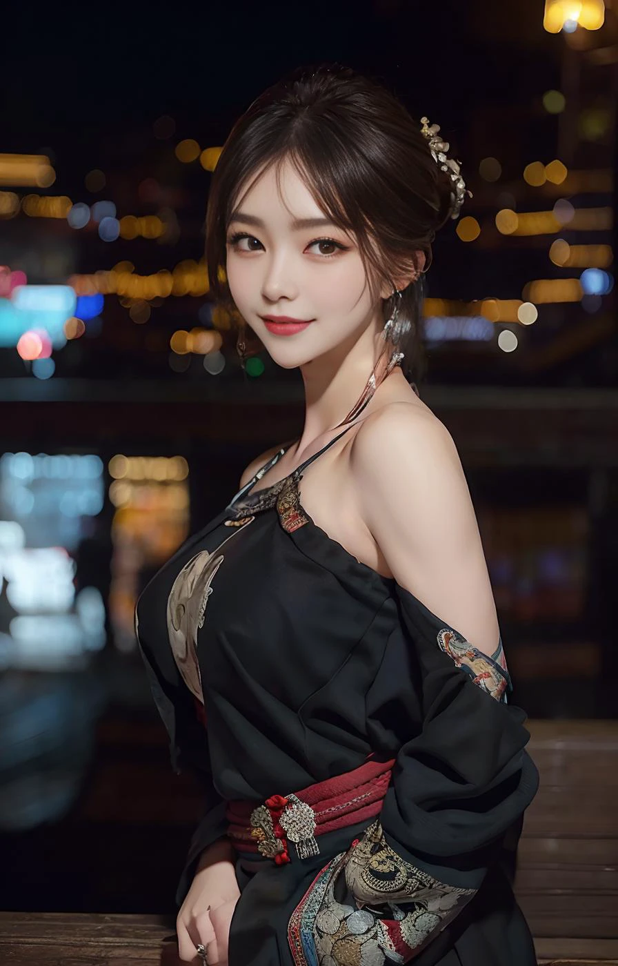 night,(night:1.8),white theme,(city lights:1.9),(black theme,),in summer,onsen,(nature:1.9),1girl,full body,very long hair,grin,sexy,unaligned breasts, dynamic angle,dynamic pose,outdoors,chinese style architecture,smiley face,
ray tracing,cinematic lighting,(raw photo:1.2), (photorealistic:1.4), absurdres, incredibly absurdres, huge filesize , ultra-detailed, highres, extremely detailed,best quality ,masterpiece, illustration, an extremely delicate and beautiful, extremely detailed ,CG ,unity ,8k wallpaper, Amazing, finely detail, masterpiece,best quality, pureerosface_v1,ulzzang-6500-v1.1,
