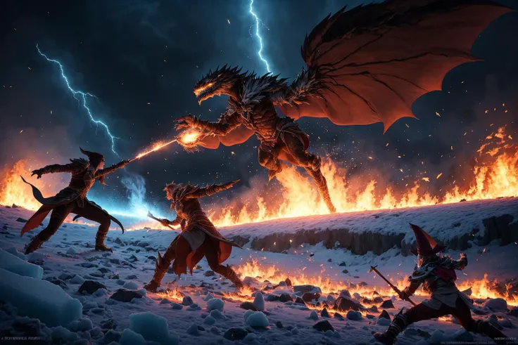 The ultimate battle between two powerful wizards is about to unfold - on one side, a brilliant mage who controls the raging flames, and on the other, a beautiful enchantress who commands the freezing ice. As they face each other, sparks of magic crackle and dance around them, signaling the start of a breathtaking spectacle.
The fire wizard summons a blazing inferno that engulfs the arena, and the ice mage retaliates with a blizzard that sends ice crystals flying in every direction. The air becomes thick with smoke, steam, and frost as the two forces collide in a dazzling display of power.
The fire wizard unleashes a barrage of fireballs that burst upon impact, sending molten embers and fiery debris raining down upon the ice mage. But the ice mage is quick to counter with a wall of ice that repels the attack, and retaliates with a barrage of ice shards that pierce through the flames.
The battle rages on, with each wizard unleashing increasingly impressive spells. Fire tornadoes, ice storms, lightning bolts, and more erupt from their wands, each more magnificent and awe-inspiring than the last. The sound of their spells colliding echoes across the arena, as the very ground shakes and trembles beneath their feet.
As the battle nears its climax, both wizards prepare to unleash their ultimate spell. The fire wizard calls forth a raging inferno that towers high into the sky, while the ice mage unleashes a blizzard so fierce it threatens to bury everything in its path. The two spells collide in a deafening explosion, and for a moment, it seems as if the entire world is engulfed in a blinding blaze of light and snow.
When the dust settles, the two wizards stand facing each other, breathing heavily and battered from the intense battle. The air is thick with smoke, steam, and frost, but the arena is still standing, a testament to the power and skill of these two extraordinary wizards.
hdr, (photorealism, masterpiece quality, best quality),