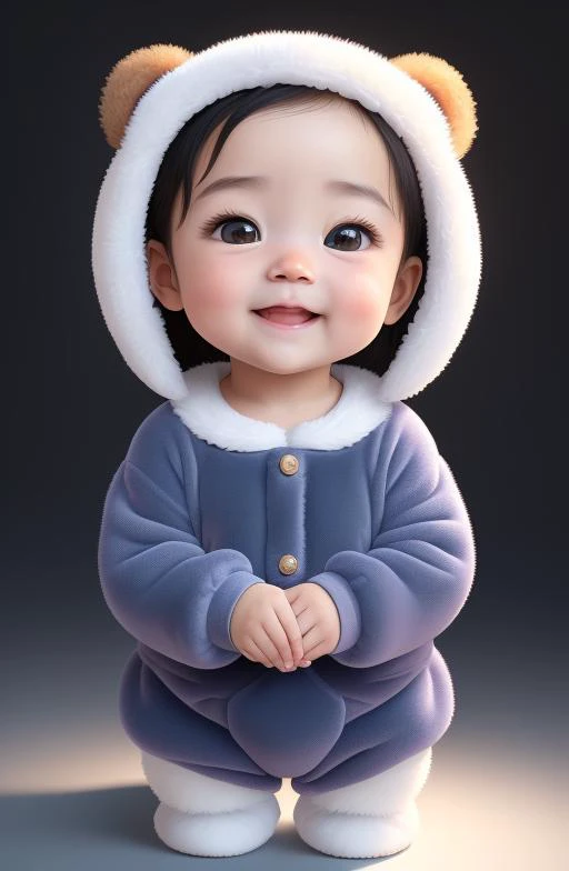 (masterpiece), (best quality), (ultra-detailed), (full body:1.2), Super cute, Baby, Pixar, Baby panda in pajamas, Big bright eyes, Fluffy, Smile, Delicate and fine, Fairy tales, Incredibly high detailed, Pixar style, Bright color palette, Natural light, Simple background with pure color, Octane render, Trending on Artstation, Gorgeous, Ultra wide angle, 8k, HD, Realistic