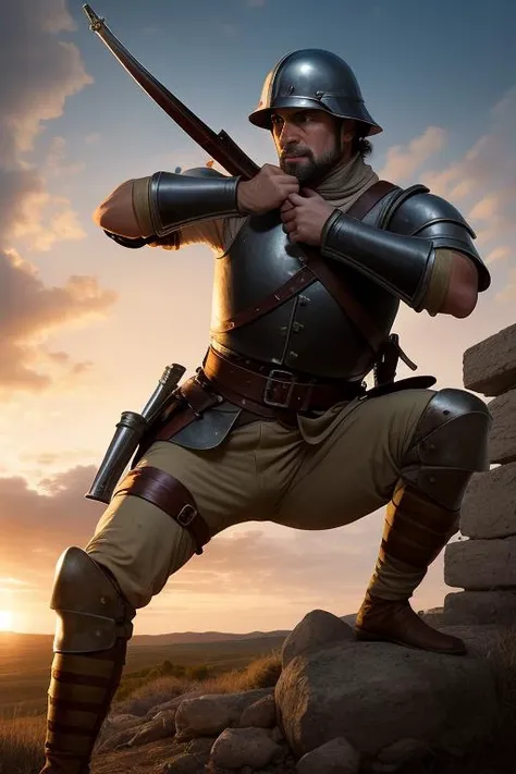 1man, Spanish Mercenaries, ancient battlefield,  action