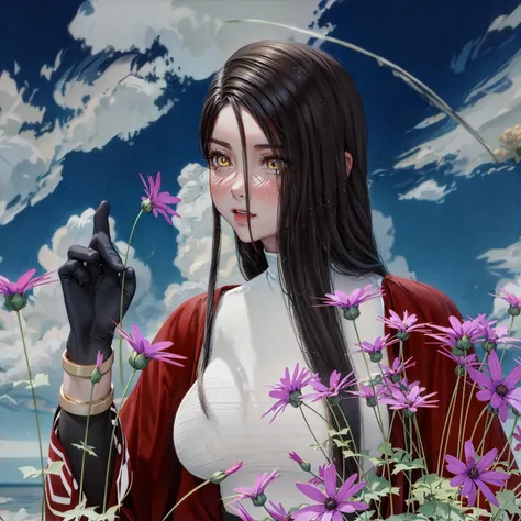 8k, 4k, masterpiece, best quality, finely detail, manga, anime coloring, (1girl:1.5), 18yo, cute, dark yellow ayes, black hair, black eyebrows, happy , <lora:more_details:0.8>