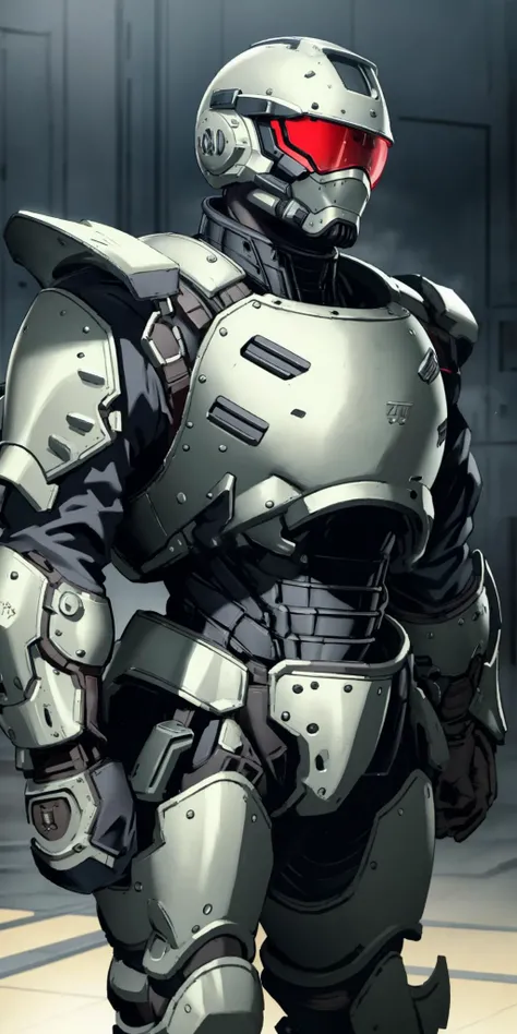 ((Masterpiece, best quality)),photography, detailed skin, realistic, photo-realistic, 8k, highly detailed, full length frame, High detail RAW color art, diffused soft lighting, shallow depth of field, sharp focus, hyperrealism, cinematic lighting,
edgHalo_armor,power armor, a man in a suit with a helmet on and iron boots,wearing edgHalo_armor <lora:edgHaloArmors:1>