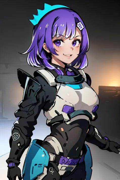 (masterpiece, best quality:1.2), solo, 1girl, twitch-chan, smile, looking at viewer, hairclip, hair ornament, edghalo_armor, power armor <lora:chanthology_twitch-chan-10:0.9> <lora:edgHaloArmors:1.0>