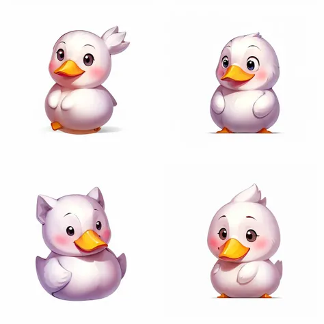 icon of cute little white duck, happy, white background <lora:sxz-icons-v5:0.75>