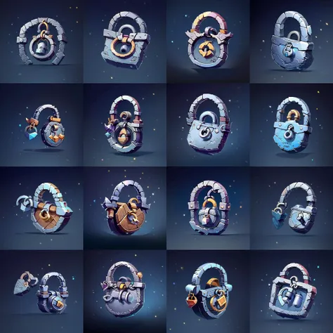 icon of a dwarf padlock, dark background, gradient background
<lora:sxzDUCKForGameAssets_v10:0.75>
 <lora:2dSpriteStyle_20:1>