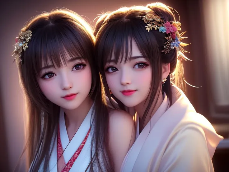 best quality, masterpiece, highres, 1girl,blush,(seductive smile:0.8),star-shaped pupils,china hanfu,hair ornament,necklace, jewelry,Beautiful face,upon_body, tyndall effect,photorealistic, dark studio, rim lighting, two tone lighting,(high detailed skin:1.2), 8k uhd, dslr, soft lighting, high quality, volumetric lighting, candid, Photograph, high resolution, 4k, 8k, Bokeh