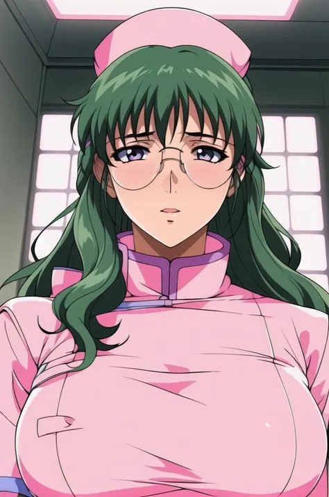 (day),Simple White Background,
nurse_uniform, nurse cap,(pink_shirt:1.4),pink_dress, wristwatch,Belt,pencil skirt, (Closed_clothes:1.2),
<lora:Akimoto_Aoi_Kisaku-KK77-V1:0.7>,rimless eyewear,
green hair,long hair,black eyes,
<lora:Mariana_Luciano_NON_VIRGIN-KK77-V1:0.3>,<lora:more_details:0.1>,
1 girl, 20yo,Young female,Beautiful Finger,Beautiful long legs,Beautiful body,Beautiful Nose,Beautiful character design, perfect eyes, perfect face,expressive eyes,perfect balance,
looking at viewer,(Focus on her face),closed mouth, (innocent_big_eyes:1.0),
official art,extremely detailed CG unity 8k wallpaper, perfect lighting,Colorful, Bright_Front_face_Lighting,shiny skin,
(masterpiece:1.0),(best_quality:1.0), ultra high res,4K,ultra-detailed,
photography, 8K, HDR, highres, absurdres:1.2, Kodak portra 400, film grain, blurry background, bokeh:1.2, lens flare, (vibrant_color:1.2),professional photograph,
(Beautiful,large_Breasts:1.4), (beautiful_face:1.5),(narrow_waist),