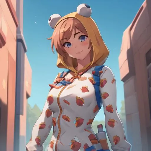 Onesie fortnite, skin tight outfit, thick thighs, butt, busty, voluptuous, seductive, masterpiece, realistic, best quality, ultra detail, ultra high res, extreme detail, highres
