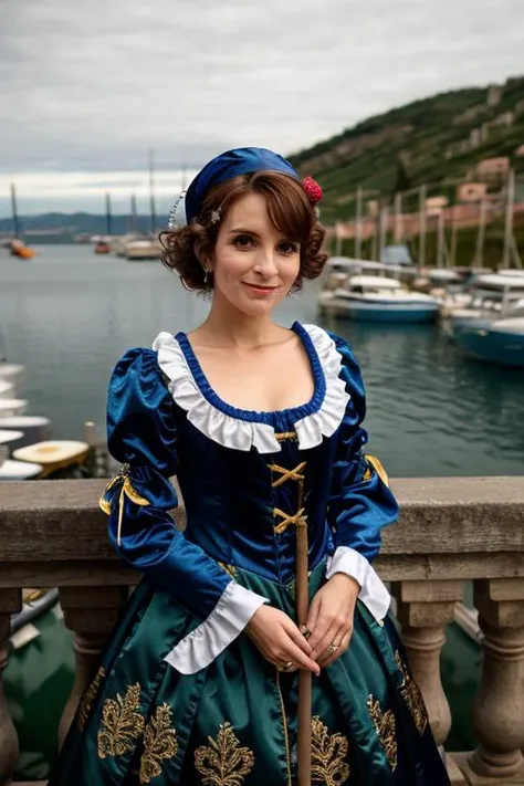 <lora:Suranne_Jones:1> masterpiece, best quality, detailed face, a mature s1873j, 1girl, solo, mardi gras costume ,  ocean bottom , evening