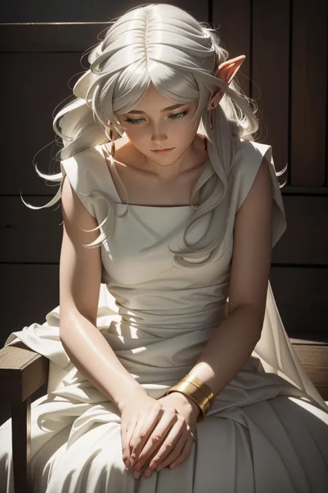 greek clothes,sleeveless dress,armlet,bracelet,sandals, <lora:Flamme:0.8>, <lora:Ð¤ÑÐ¸ÑÐµÐ½ Ð¿ÑÐ¾Ð²Ð¾Ð¶Ð°ÑÑÐ°Ñ Ð² Ð¿ÑÐ¾Ð»ÐµÐ´Ð½Ð¸Ð¹ Ð¿ÑÑÑ(Frieren, twintails, earrings(ÑÐ¼ Ð¾Ð´ÐµÐ¶Ð´Ñ):0.8> Frieren, twintails, earrings,green eyes, small breasts, flat chest,(White hair), 1girl in full growth, best quality, masterpiece, ultra-detailed, high quality, perfect nose, highly detailed skin, warm skin tone, defiance512, RAW photo, best quality, high resolution, (masterpiece), dreamlike, dreamy, modelshoot style, analog style, tonemapping, photorealistic, professional photography, sharp focus, HDR, 8K resolution, intricate detail, sophisticated detail, hyper detailed, (depth of field), highlight and shadow, volumetric lighting, cinematic bloom, professional light, looking at viewer, blotchy,