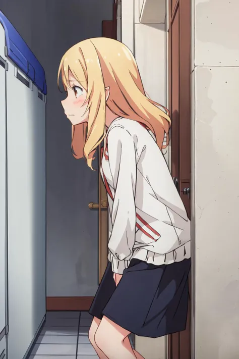 best quality, intricate details,
<lora:chara_Eromanga-sensei_YamadaElf_v1:0.8> yamada elf, blonde hair,
<lora:peeingSelfV2:1.2> have to pee, peeing self, side view, blushing, embarrassed, hand between legs,have to pee, (peeing self),