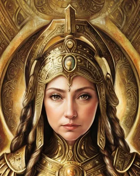 portrait, female centurion, hillary clinton <lora:centurion:0.6>, style of amanda sage, style of alex grey