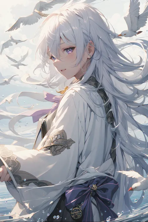 (masterpiece:1.2), best quality,PIXIV, splashing ink,Elaina,
1girl,solo,white hair,long hair,purple eyes,The sea, seagulls,
<lora:splashing ink_20230807094909:0.9>