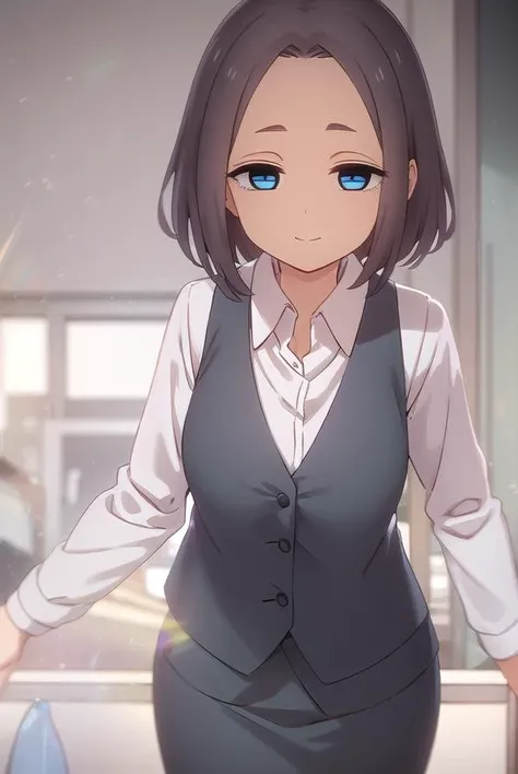 monatsukishiro, <lora:mona tsukishiro s1-lora-nochekaiser:1>,
mona tsukishiro, short hair, blue eyes, brown hair, (forehead:1.2), smile,
BREAK skirt, shirt, long sleeves, white shirt, collared shirt, vest, pencil skirt, office lady,
BREAK indoors, office,
BREAK looking at viewer, (cowboy shot:1.5),
BREAK <lyco:GoodHands-beta2:1>, (masterpiece:1.2), best quality, high resolution, unity 8k wallpaper, (illustration:0.8), (beautiful detailed eyes:1.6), extremely detailed face, perfect lighting, extremely detailed CG, (perfect hands, perfect anatomy),