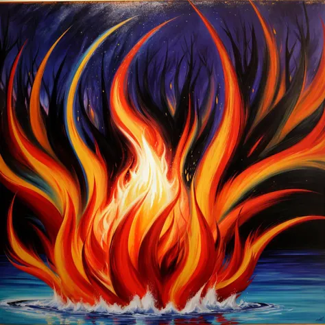fire spell, neo-fauvism, american, trending on pixart