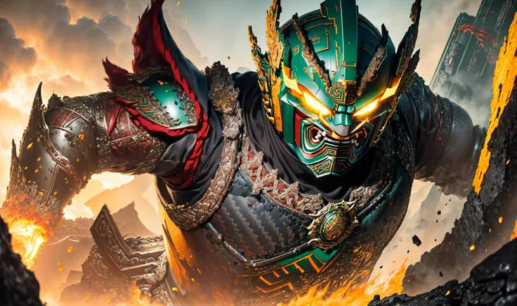<lora:tossakan:1>masterpiece,highly detail(Tossakan titan,ROBOT,Armor,Mobilesuit,(Carbon fiber,Titanium:1.2) :1.3){best quality},, super huge GARUDA solo, very detail,(Giant Invade megaCity,Mist,View from above,Giga monster size,Coverart,Lighting,Epic Battle,:1.3)
,unity,cinematic lighting
(extremely detail CG unity 8k wallpaper:1.1)(masterpiece),(best quality:1.1),realistic,style of master anime,perfect perspective,intricate detail,(1man Heroic pose,Martiual Art:1.3)