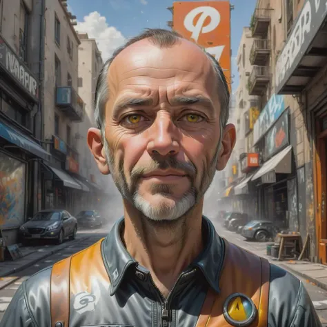 man Street Art, , Commanding, octane rendering, HeroEngine engine, Futurist, Encaustic Painting, Oblique, Pixar, Screen Space Reflections (SSR), Complete Sharpness, 16K, Original,