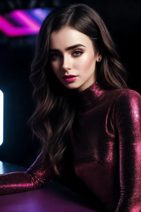 LilyC_SoloTI_v1,
(A glamorous nightclub-inspired outfit featuring a sleek bodycon dress with shimmering sequins, bold and alluring look:1.1), ((In the neon-lit atmosphere of a bustling nightclub, surrounded by pulsating music and the excitement of the dance floor:1.2)), (seductive), photorealistic, masterpiece, high quality, artistic, unique, award winning photograph, professional, 8k, RAW photo, best quality,flattering, (cinematic:1.3),
<lora:add_detail:0.8>,<lora:LowRa:0.4>, PA7_Portrait-MCU,