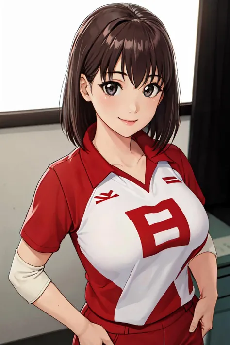 <lora:TaekoKondouV1:0.5> kondou taeko, breasts,sportswear, large breasts,
(best quality, masterpiece, RAW photo,ultra-detailed:1.2), <lyco:GoodHands-beta2:1.0>,1girl,solo,looking at viewer,smile