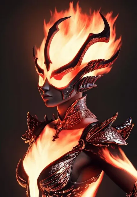 1girl, sfw, <lora:flame_atronach:0.8>, flame_atronach, 1girl, solo, portrait,, narrow-hipped body, (masterpiece, best quality, absurdres, detailed, ultra-detailed:1.3), alluring, (trending on CGSociety, trending on pixiv, contest winner:1.3)