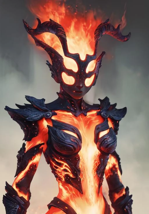 1girl, sfw, <lora:flame_atronach:0.8>, flame_atronach, 1girl, solo, portrait,, narrow-hipped body, (masterpiece, best quality, absurdres, detailed, ultra-detailed:1.3), alluring, (trending on CGSociety, trending on pixiv, contest winner:1.3)