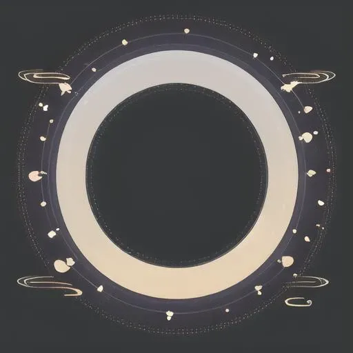 circles, lines, simple patterns, metal decorations, ribbons, black background,  <lora:game_kt:1>