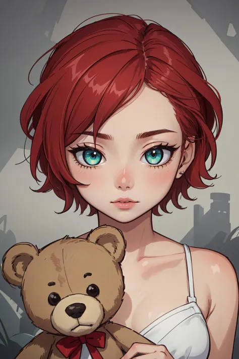 (masterpiece, best quality), intricate details,
1girl, <lora:annielol:1> annielol, annie \(league of legends\), AS-Youngest, (stuffed animal, teddy bear), red hair, petite, green eyes,
<lora:Agniface:1.2> agnizzm,looking at viewer, close up face, hollow eyes,