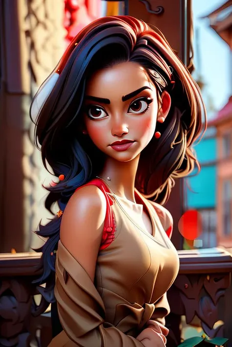 A stunning intricate full color portrait of a beautiful woman, wearing a red shirt <lora:epiNoiseoffset_v2:1>, happy, epic character composition,by ilya kuvshinov, alessio albi, nina masic,sharp focus, natural lighting, subsurface scattering, f2, 35mm, film grain, half body shot <lora:JuliaChanel:1>